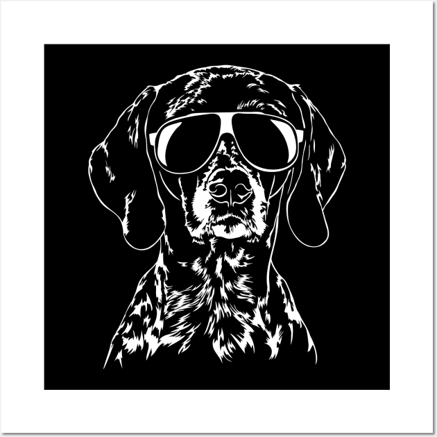 Funny German Shorthaired Pointer sunglasses cool dog Wall Art by wilsigns